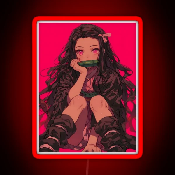 Nezuko Kamado Demon Slayer 29 RGB Neon Sign