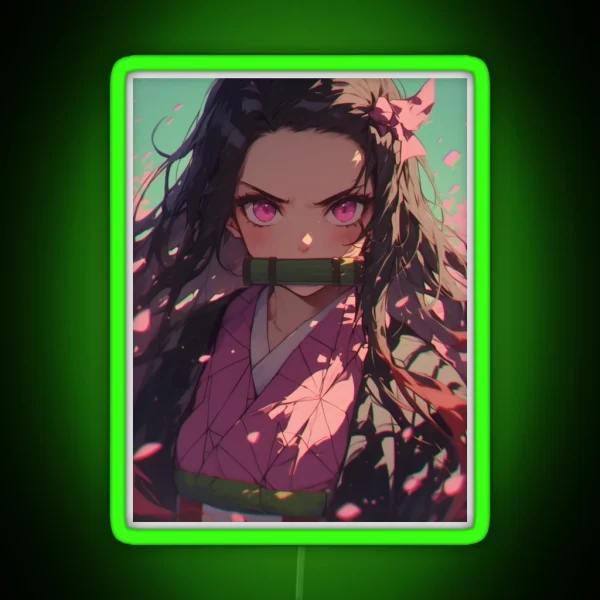 Nezuko Kamado Demon Slayer 34 RGB Neon Sign