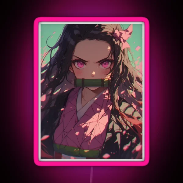Nezuko Kamado Demon Slayer 34 RGB Neon Sign