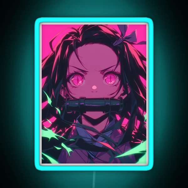 Nezuko Kamado Demon Slayer 40 RGB Neon Sign