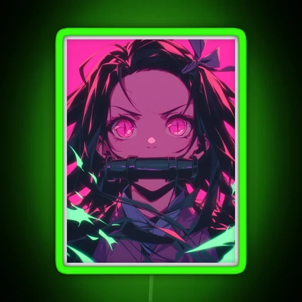 Nezuko Kamado Demon Slayer 40 RGB Neon Sign