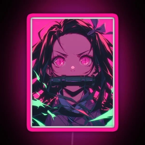 Nezuko Kamado Demon Slayer 40 RGB Neon Sign