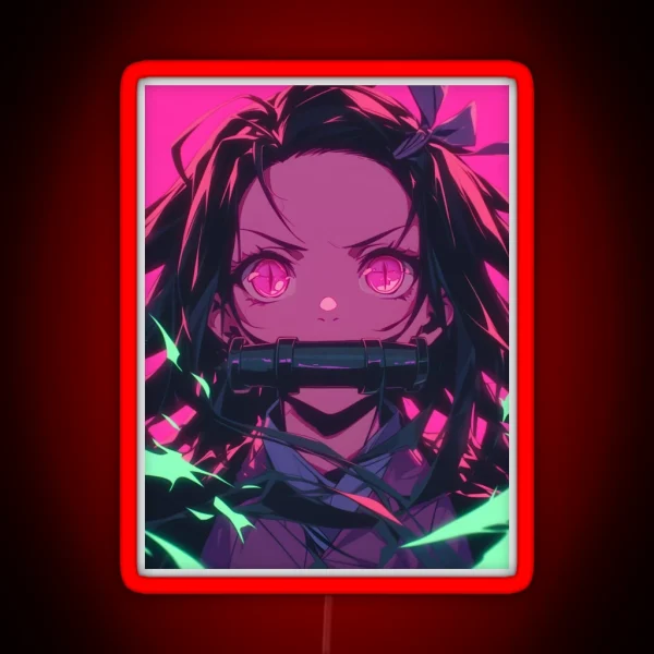 Nezuko Kamado Demon Slayer 40 RGB Neon Sign