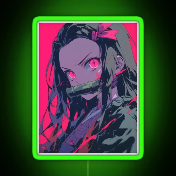 Nezuko Kamado Demon Slayer 43 RGB Neon Sign