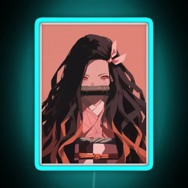 Nezuko Kamado Demon Slayer 45 RGB Neon Sign