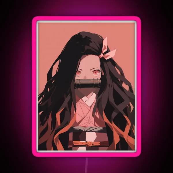 Nezuko Kamado Demon Slayer 45 RGB Neon Sign