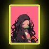 nezuko kamado demon slayer rgb neon sign vibrant yellow
