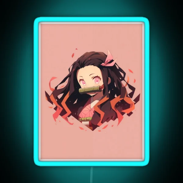 Nezuko Kamado Demon Slayer 48 RGB Neon Sign
