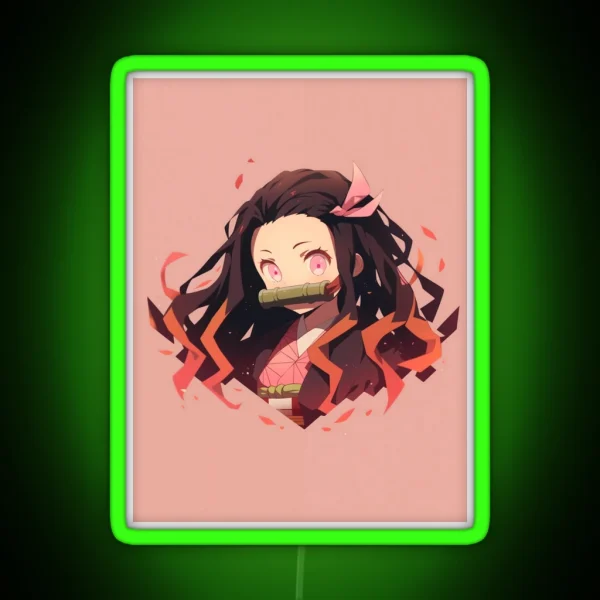 Nezuko Kamado Demon Slayer 48 RGB Neon Sign
