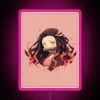 nezuko kamaido demon slayer neon pink rgb