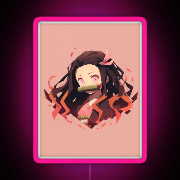 Nezuko Kamado Demon Slayer 48 RGB Neon Sign