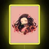 Nezuko Kamado Demon Slayer Neon Sign Yellow