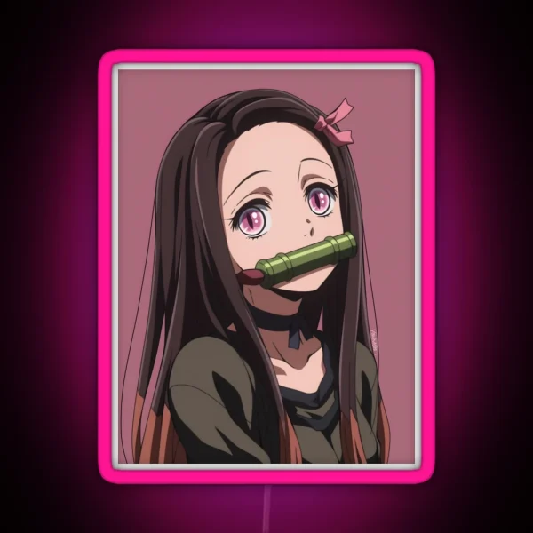 Nezuko Kamado Demon Slayer 51 RGB Neon Sign