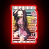 Nezuko Kamado Demon Slayer Retro Anime Design Neon RGB.