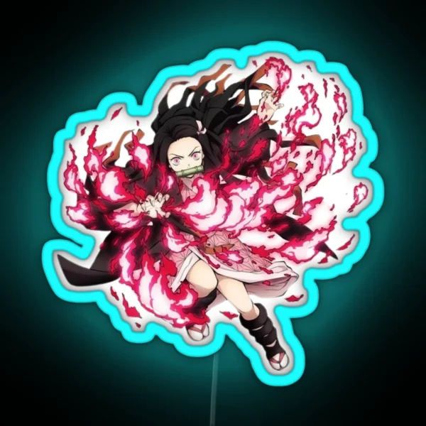 Nezuko Kamado Demon Slayer RGB Neon Sign