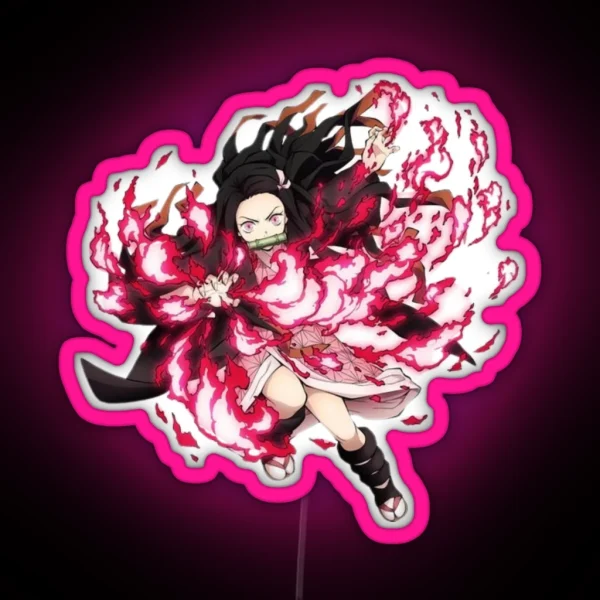 Nezuko Kamado Demon Slayer RGB Neon Sign