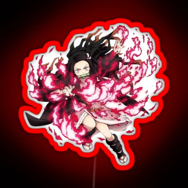 Nezuko Kamado Demon Slayer RGB Neon Sign