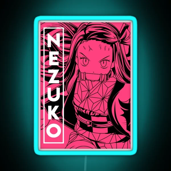 Nezuko Kamado Demon Slayer RGB Neon Sign