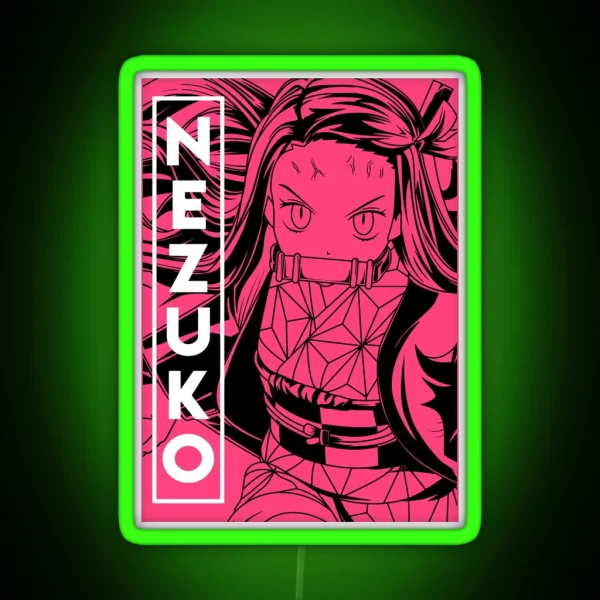 Nezuko Kamado Demon Slayer RGB Neon Sign