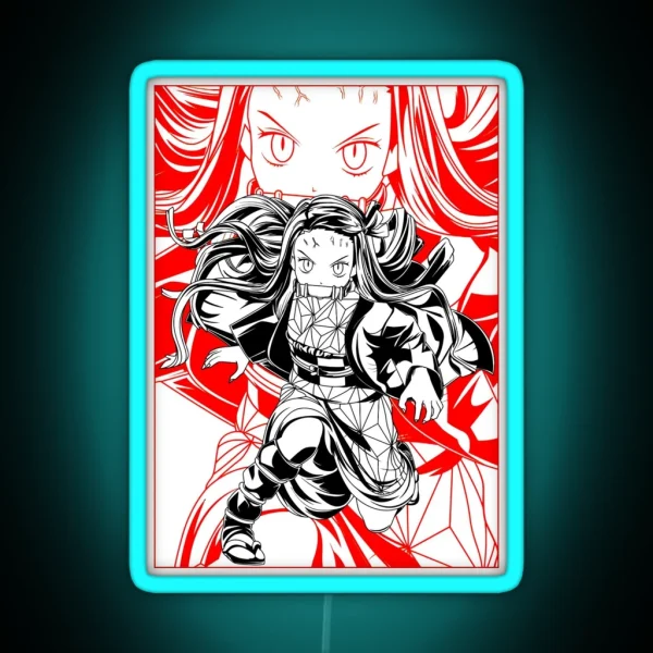 Nezuko Kamado Demon Slayer RGB Neon Sign