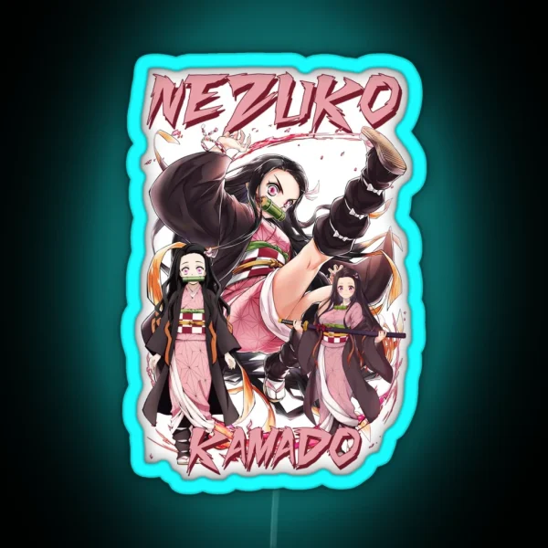 Nezuko Kamado Demon Slayer RGB Neon Sign