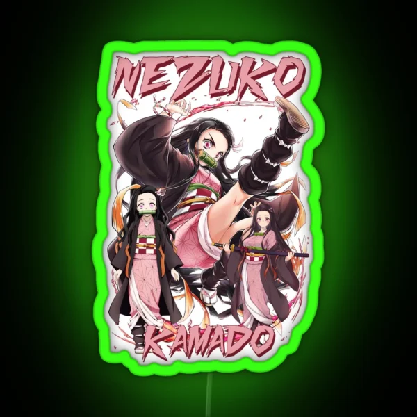 Nezuko Kamado Demon Slayer RGB Neon Sign