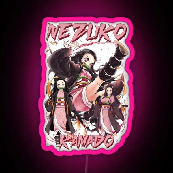 Nezuko Kamado Demon Slayer RGB Neon Sign