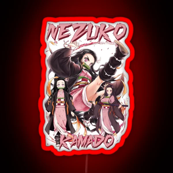 Nezuko Kamado Demon Slayer RGB Neon Sign
