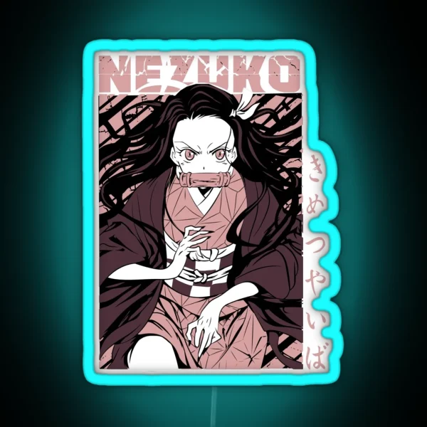 Nezuko Kamado Demon Slayer RGB Neon Sign