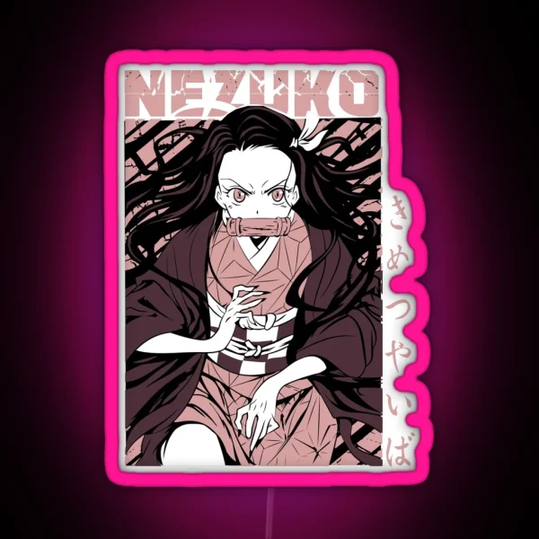 Nezuko Kamado Demon Slayer RGB Neon Sign