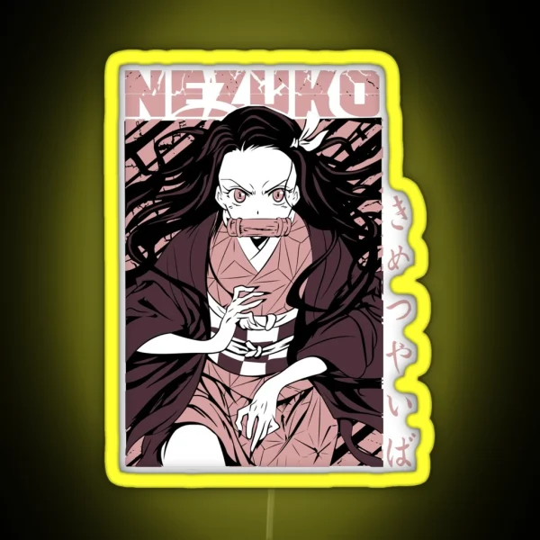 Nezuko Kamado Demon Slayer RGB Neon Sign