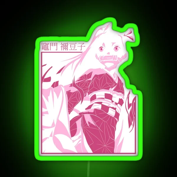 Nezuko Kamado Demon Slayer RGB Neon Sign