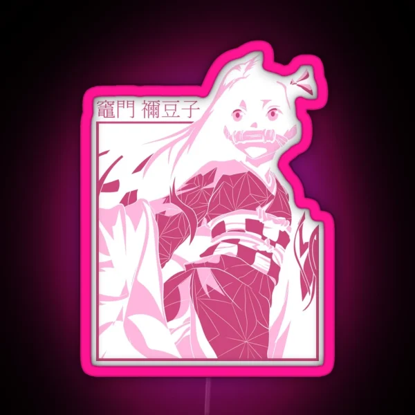 Nezuko Kamado Demon Slayer RGB Neon Sign