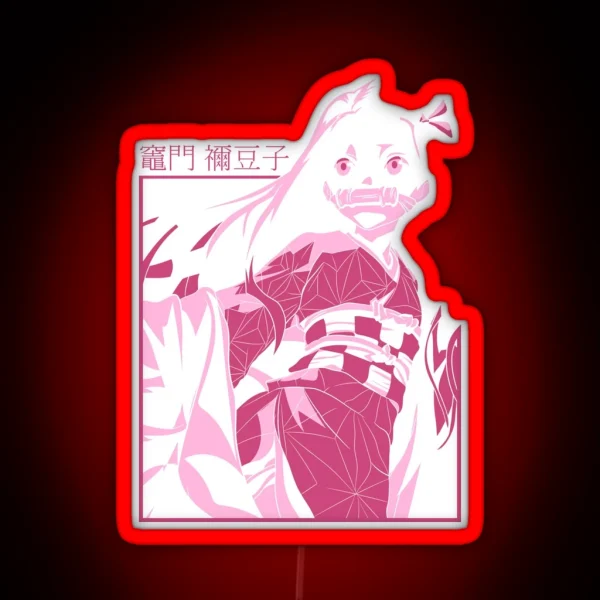 Nezuko Kamado Demon Slayer RGB Neon Sign