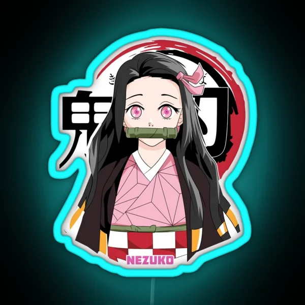 Nezuko Kamado Demon Slayer RGB Neon Sign