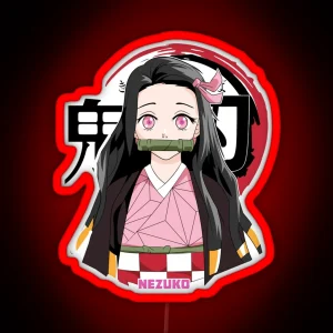 Nezuko Kamado Demon Slayer RGB Neon Sign