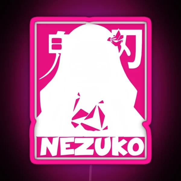 Nezuko Kamado Demon Slayer RGB Neon Sign