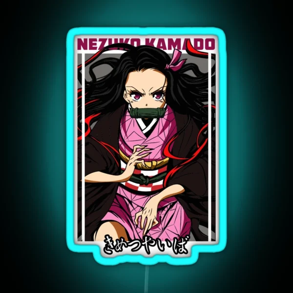 Nezuko Kamado Demon Slayer RGB Neon Sign