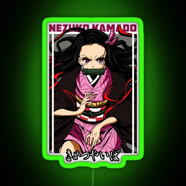 Nezuko Kamado Demon Slayer RGB Neon Sign