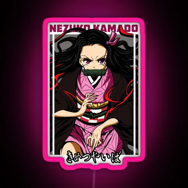 Nezuko Kamado Demon Slayer RGB Neon Sign