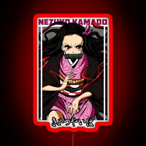 Nezuko Kamado Demon Slayer RGB Neon Sign