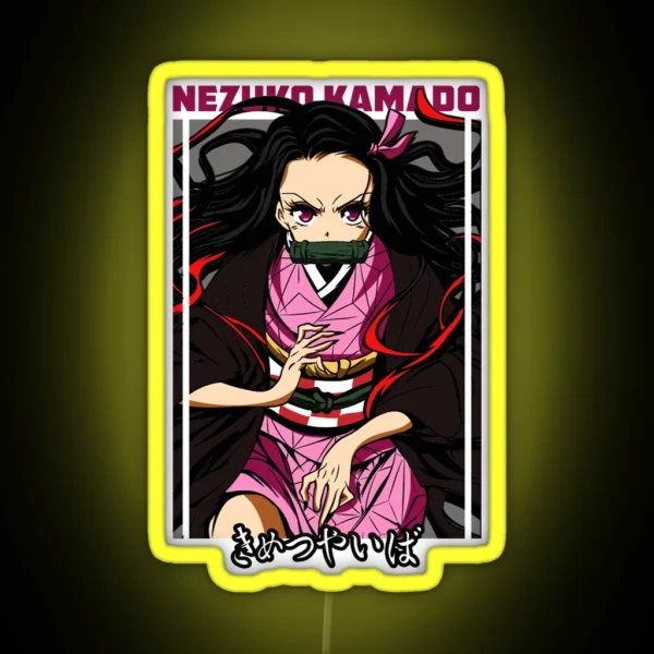 Nezuko Kamado Demon Slayer RGB Neon Sign