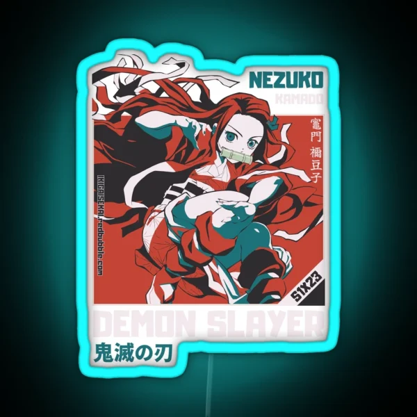 Nezuko Kamado IKIGAISEKAI KNY S1X23 RGB Neon Sign