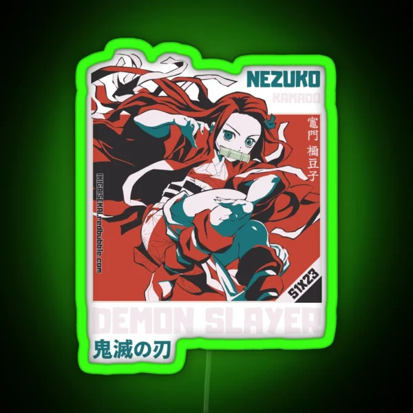 Nezuko Kamado IKIGAISEKAI KNY S1X23 RGB Neon Sign