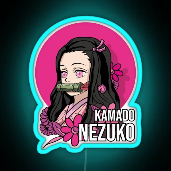 Nezuko Kamado Kimetsu No Yaiba RGB Neon Sign