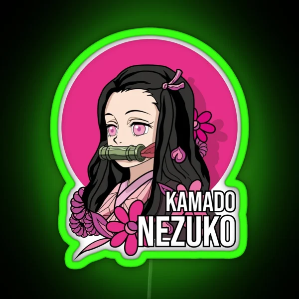 Nezuko Kamado Kimetsu No Yaiba RGB Neon Sign