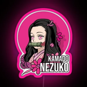Nezuko Kamado Kimetsu No Yaiba RGB Neon Sign