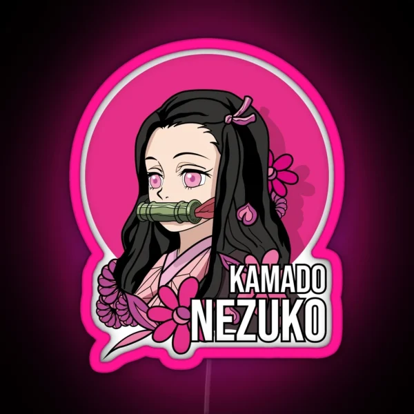 Nezuko Kamado Kimetsu No Yaiba RGB Neon Sign