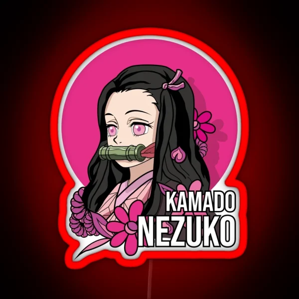 Nezuko Kamado Kimetsu No Yaiba RGB Neon Sign