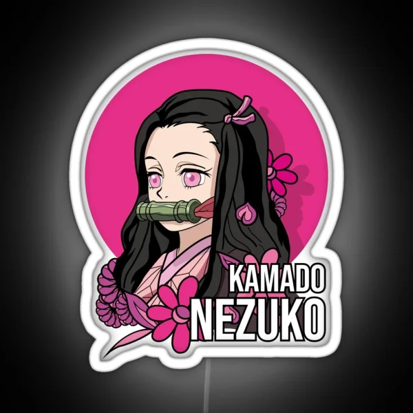 Nezuko Kamado Kimetsu No Yaiba RGB Neon Sign